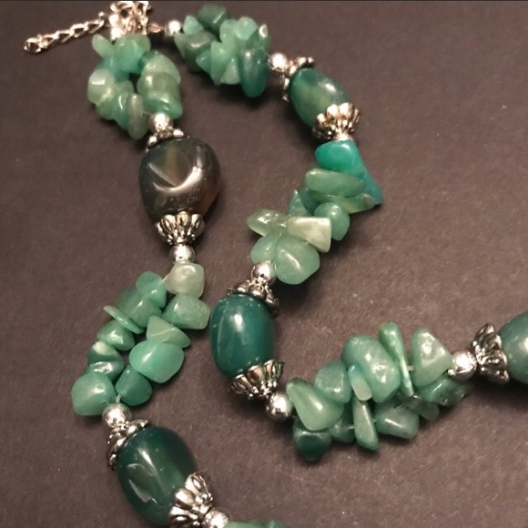 💜Dark Grey Purse/Agate Stone Necklace💜 - Picture 10 of 13